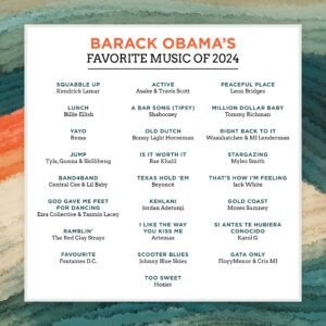 Barack Obama's 2024 music list. 