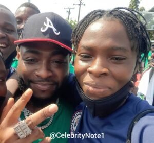 Davido and basketball player. 